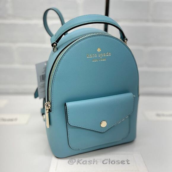 Kate Spade Schuyler Mini Backpack Smoky Blue - Picture 2 of 12